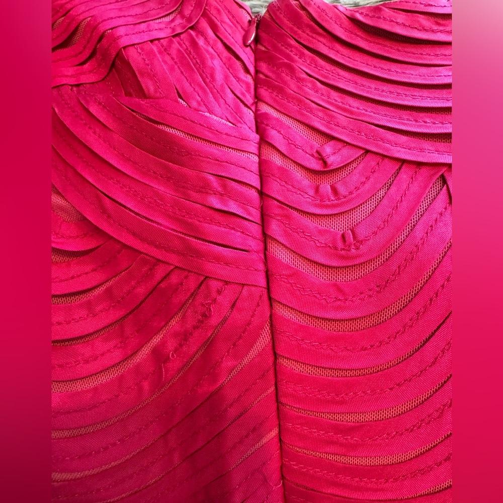 Bright Raspberry Pink Cocktail Dress - Picture 8 of 9